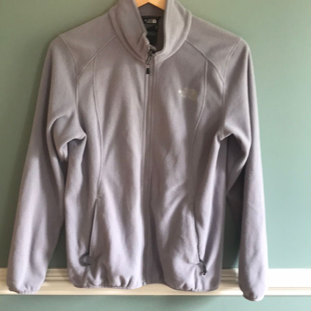The North Face lavender fleece full zip jacket. Women’s size M. Layers, winter